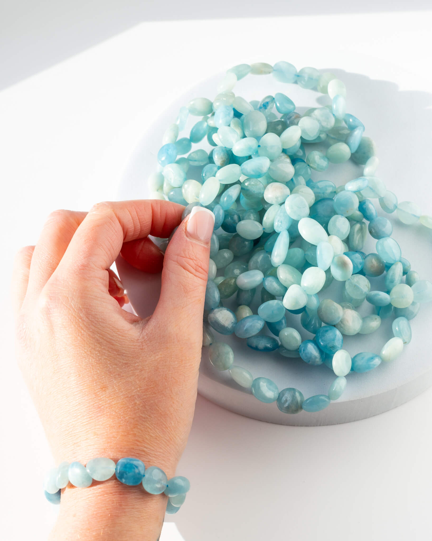 Aquamarine Nugget Bracelet Healing Crystal