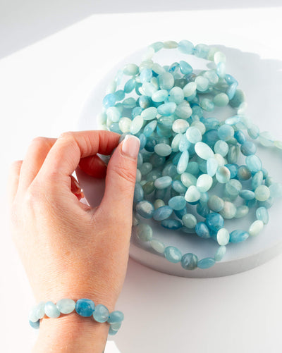 Aquamarine Nugget Bracelet Healing Crystal