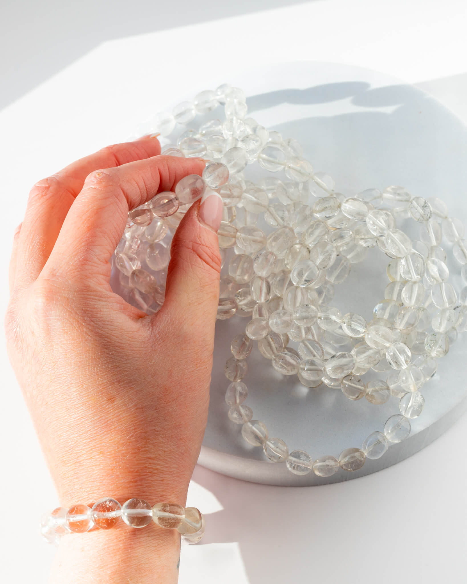 Clear Quartz Nugget Bracelet Healing Crystal