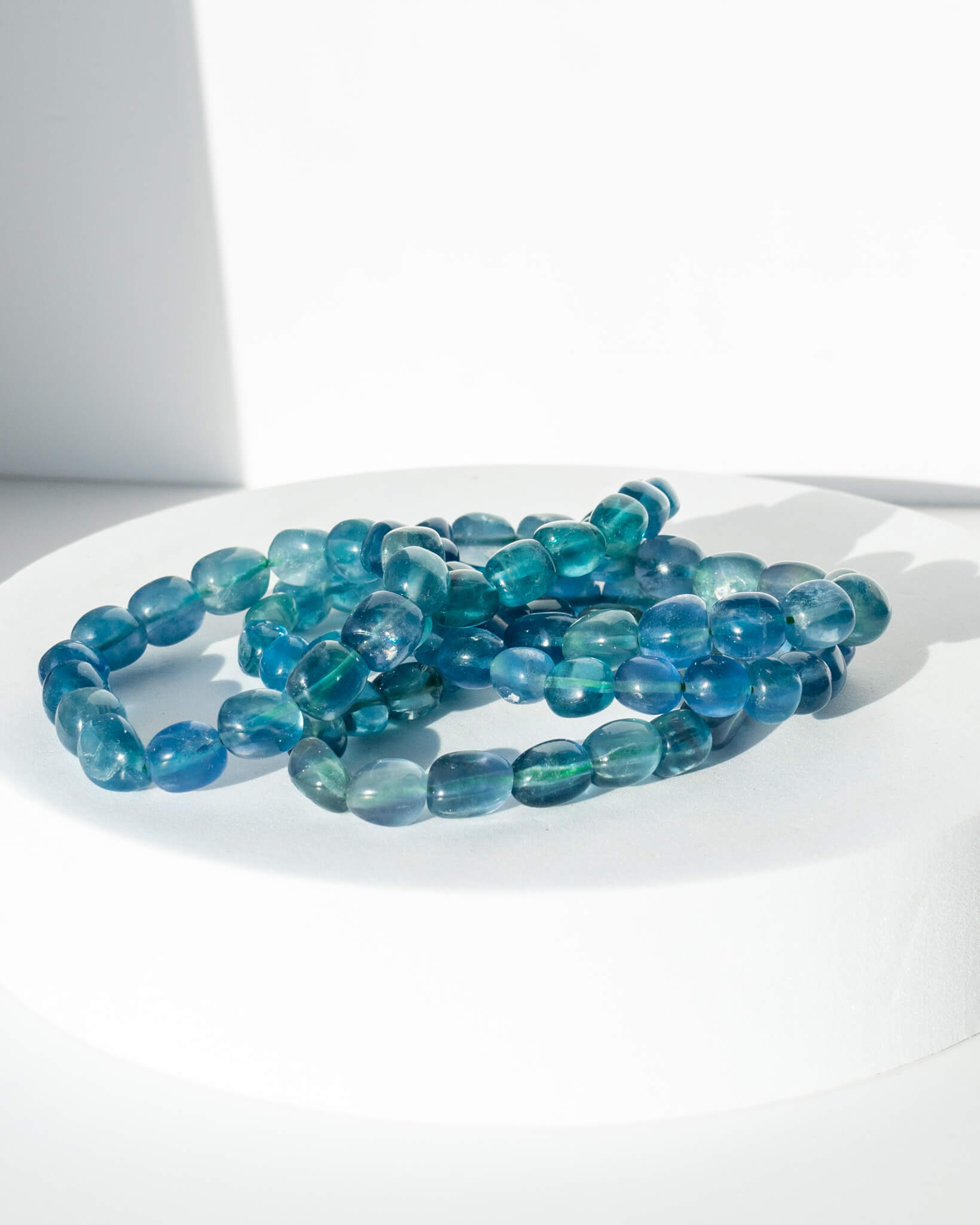 Blue Fluorite Nugget Bracelet Healing Crystal