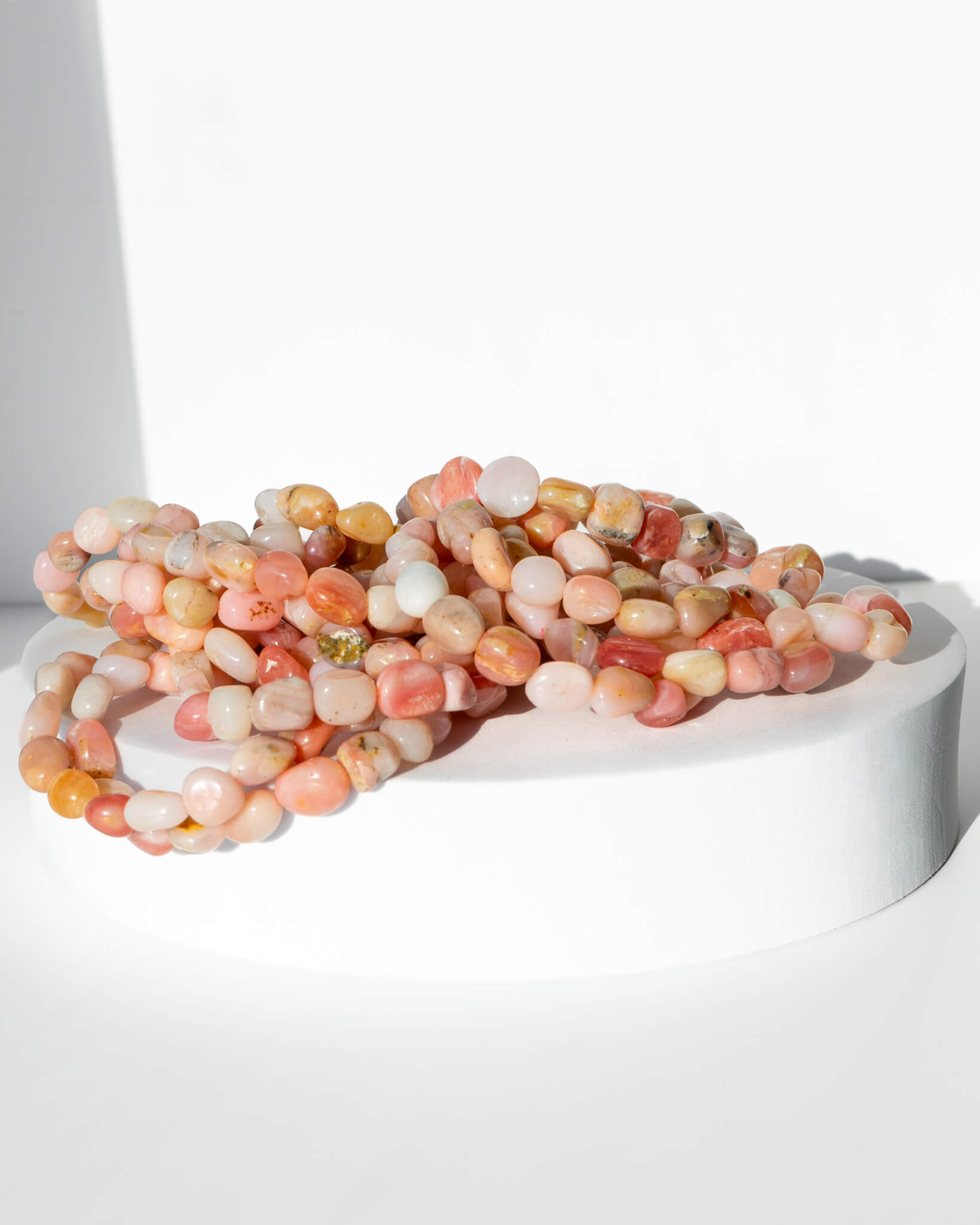 Pink Opal Nugget Bracelet Healing Crystal