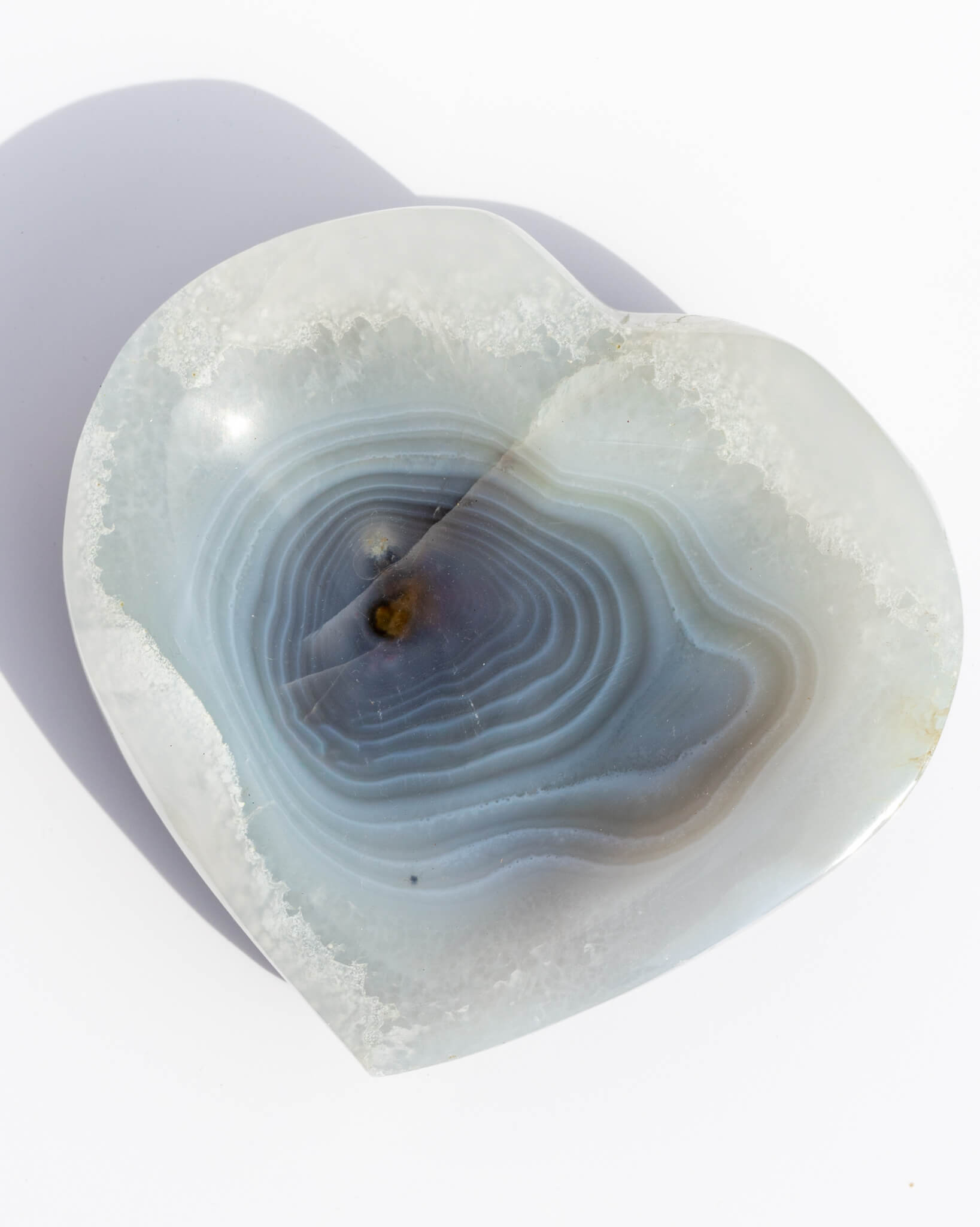 Orca Agate Heart Bowl Healing Crystal