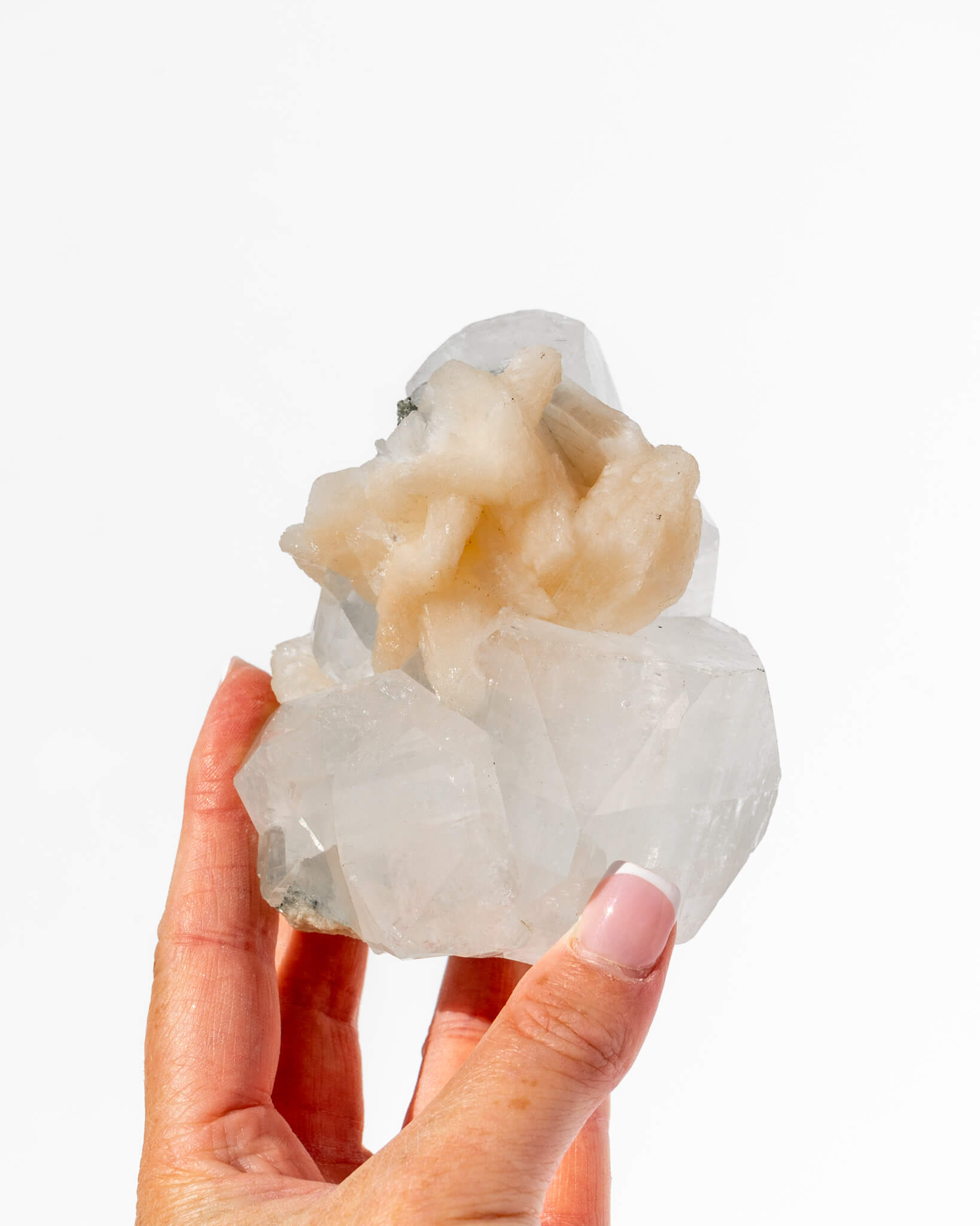 Apophyllite Cluster With Stilbite - 90