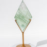 Fluorite Diamond on Gold Stand Healing Crystal