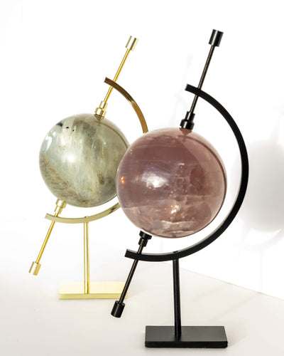 Globe Calliper Sphere Stand Healing Crystal