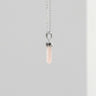 Rose Quartz Point Pendant 925 Sterling Silver Crystal Necklace Healing Crystal