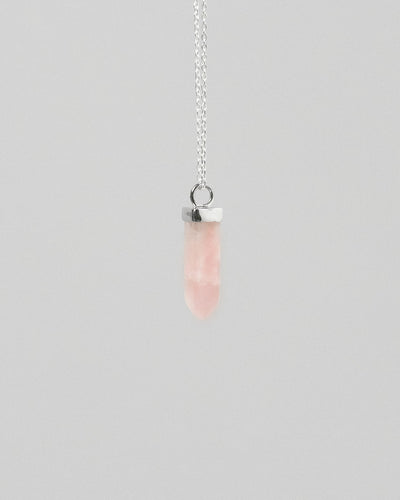 Rose Quartz Pendant 925 Sterling Silver Necklace
