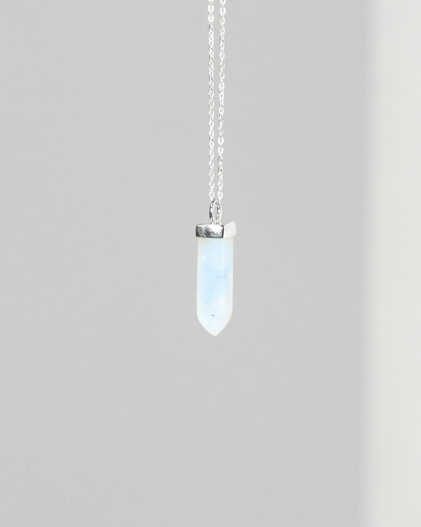 Rainbow Moonstone Pendant 925 Sterling Silver Necklace
