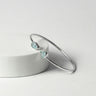 Aquamarine Raw Bangle 925 Sterling Silver Bracelet Healing Crystal