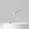 Ethiopian Opal Raw Bangle 925 Sterling Silver Bracelet Healing Crystal