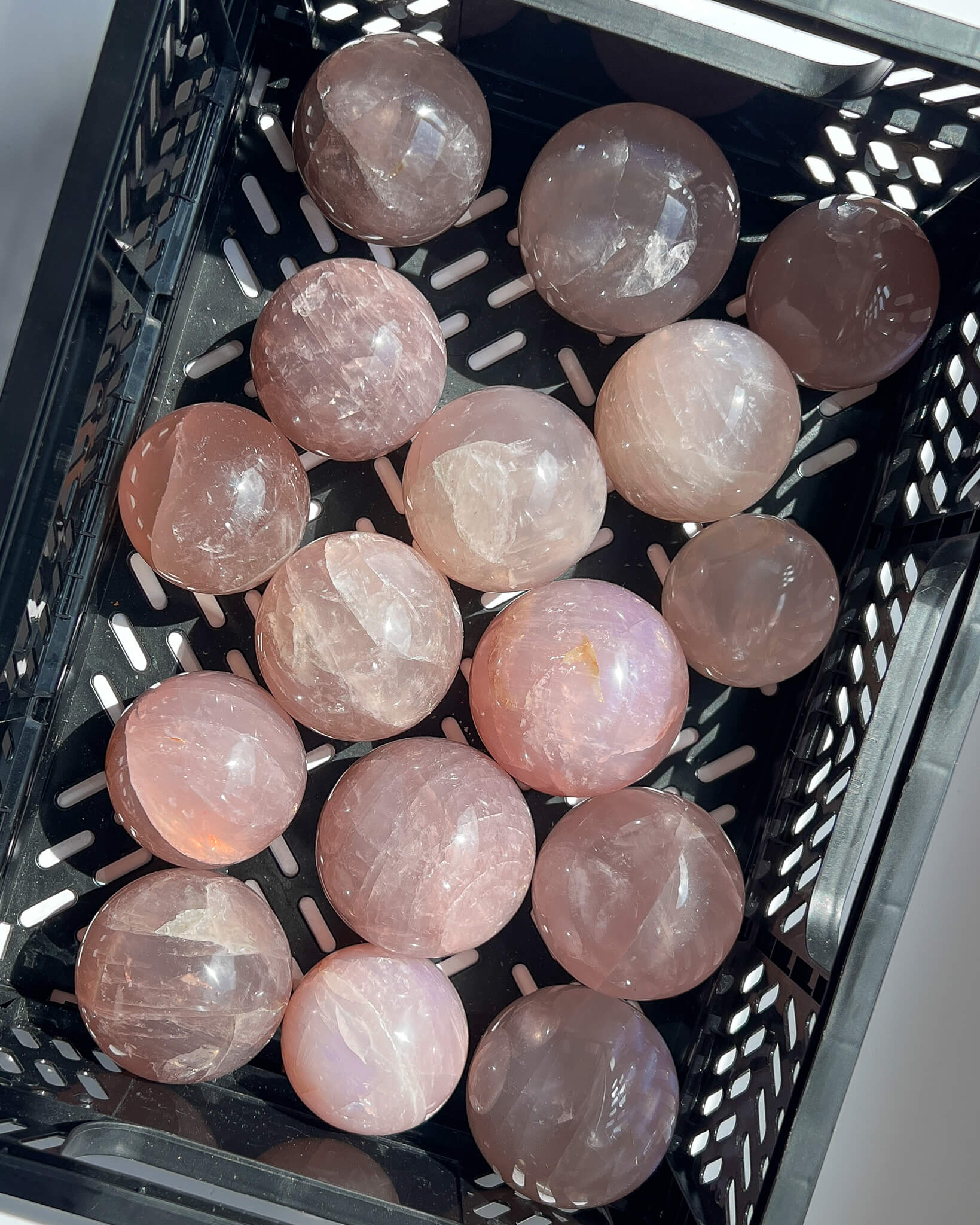 Lavender Rose Quartz Sphere Healing Crystal