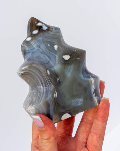 Orca Agate Flame Healing Crystal