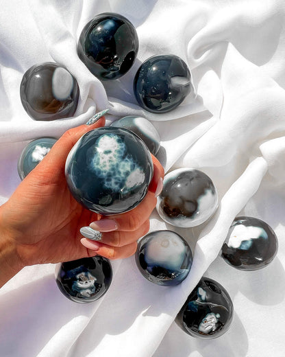 Orca Agate Sphere Healing Crystal