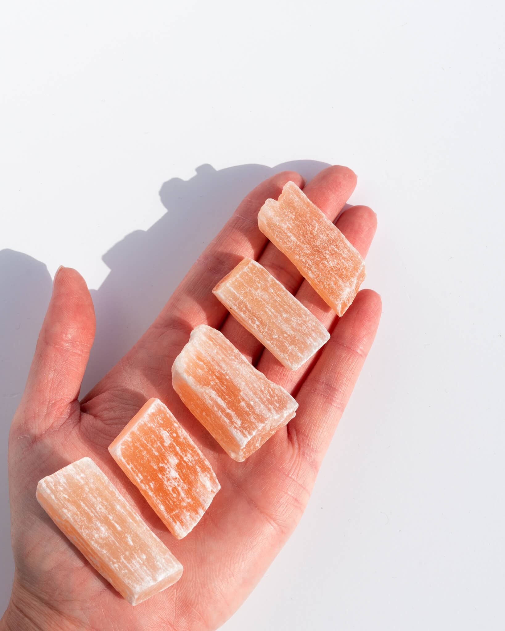 Peach Selenite Stick Healing Crystal