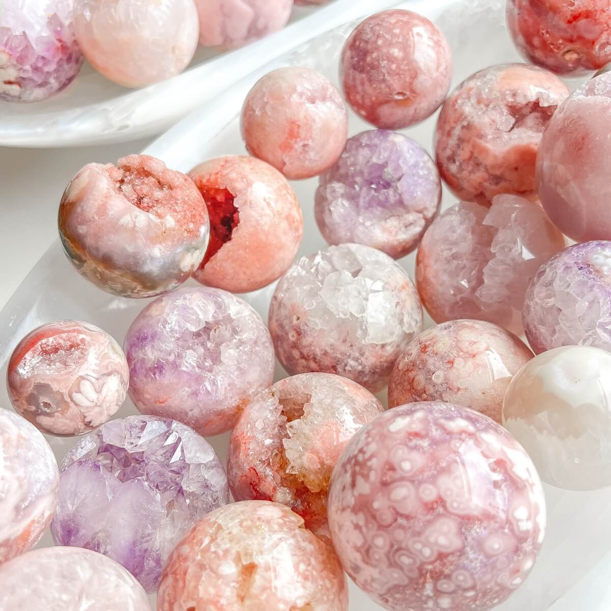 Pink Amethyst Spheres