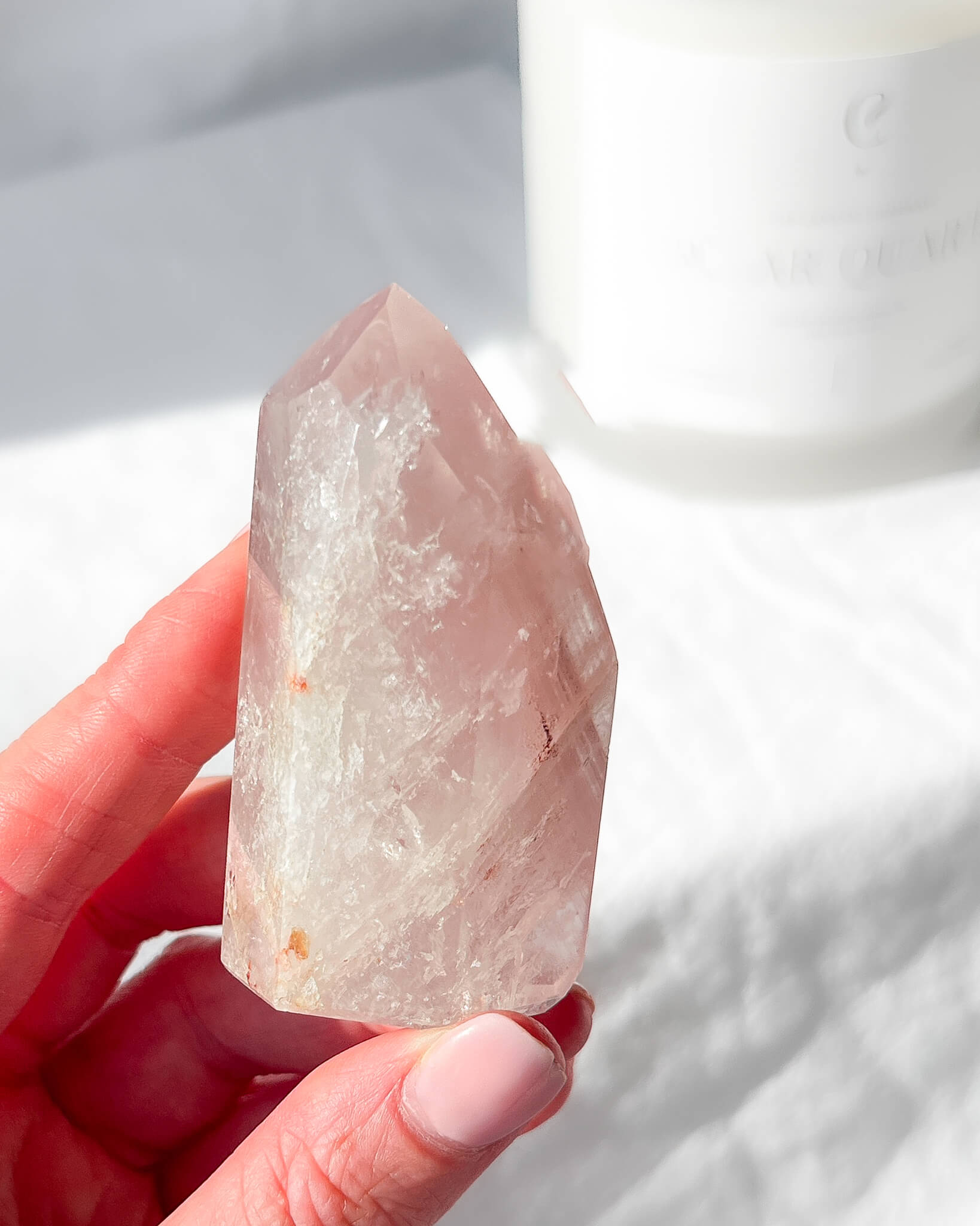 Pink Lithium Tower Healing Crystal