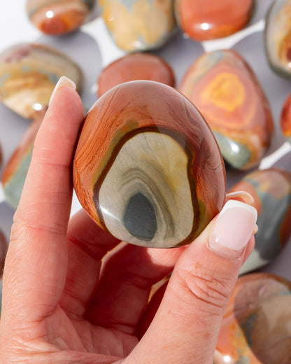 Polychrome Jasper Palm Stone Healing Crystal
