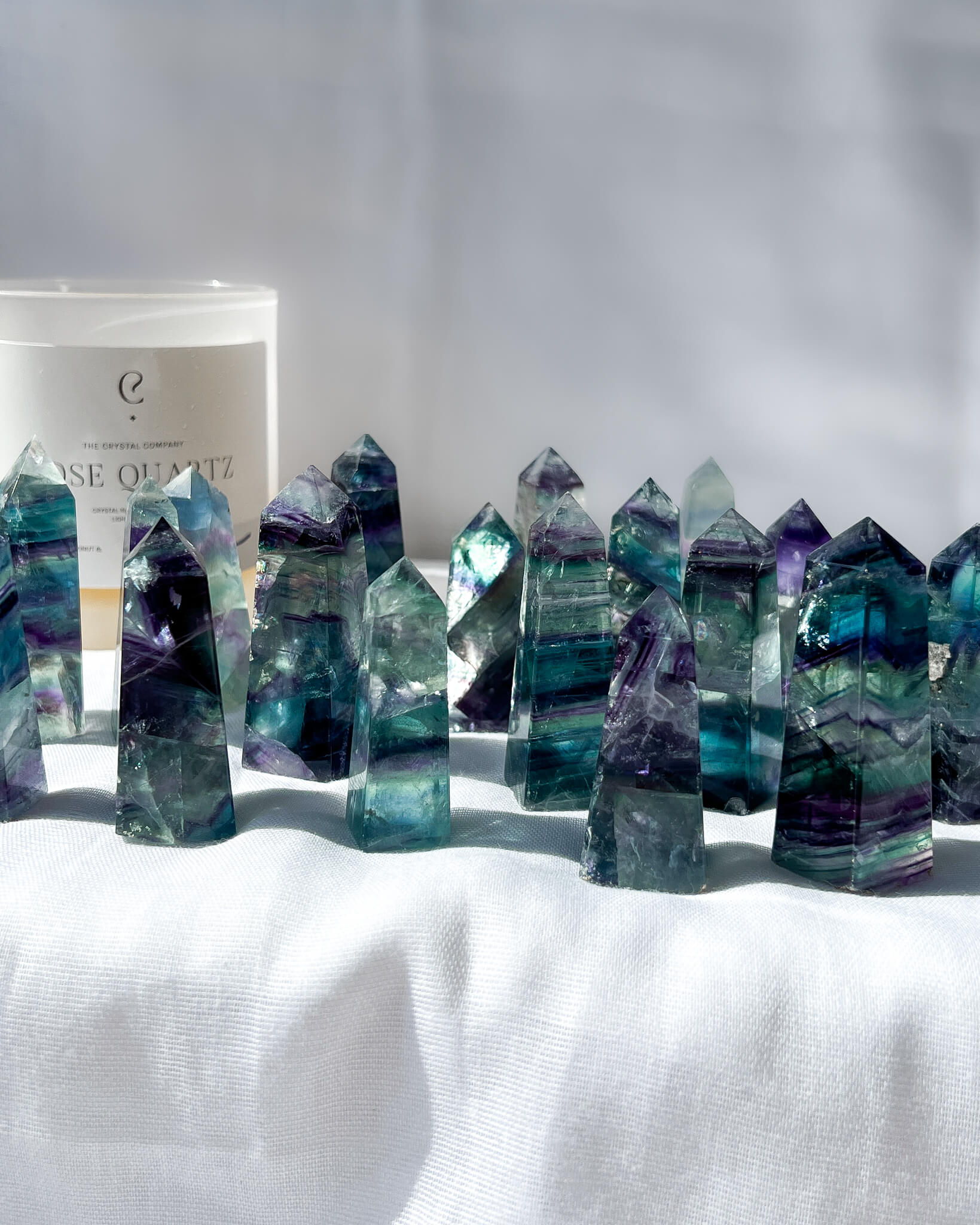 Rainbow Fluorite Obelisk Healing Crystal