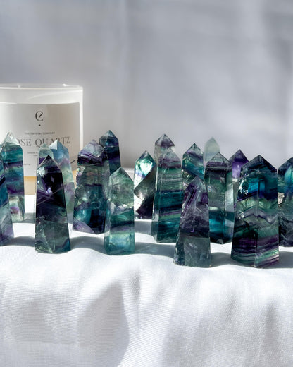Rainbow Fluorite Obelisk Healing Crystal
