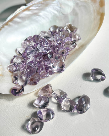Rose De France Amethyst Tumble Stone Healing Crystal