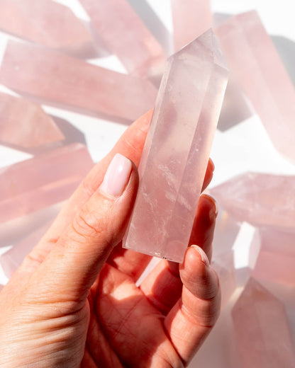 Rose Quartz Point Healing Crystal