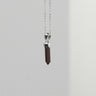 Smoky Quartz Point Pendant Crystal Necklace - 925 Sterling Silver