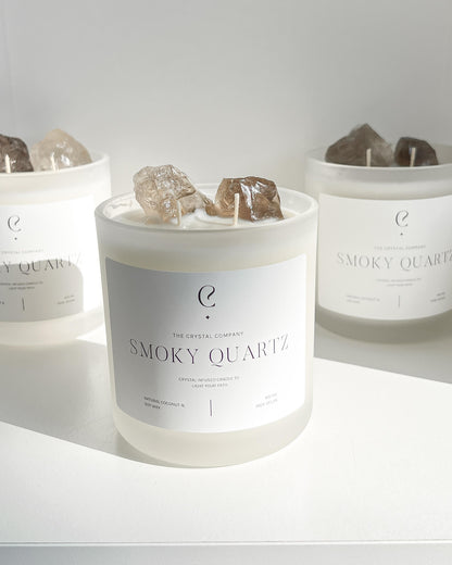 Smoky Quartz Crystal Candle Healing Crystal