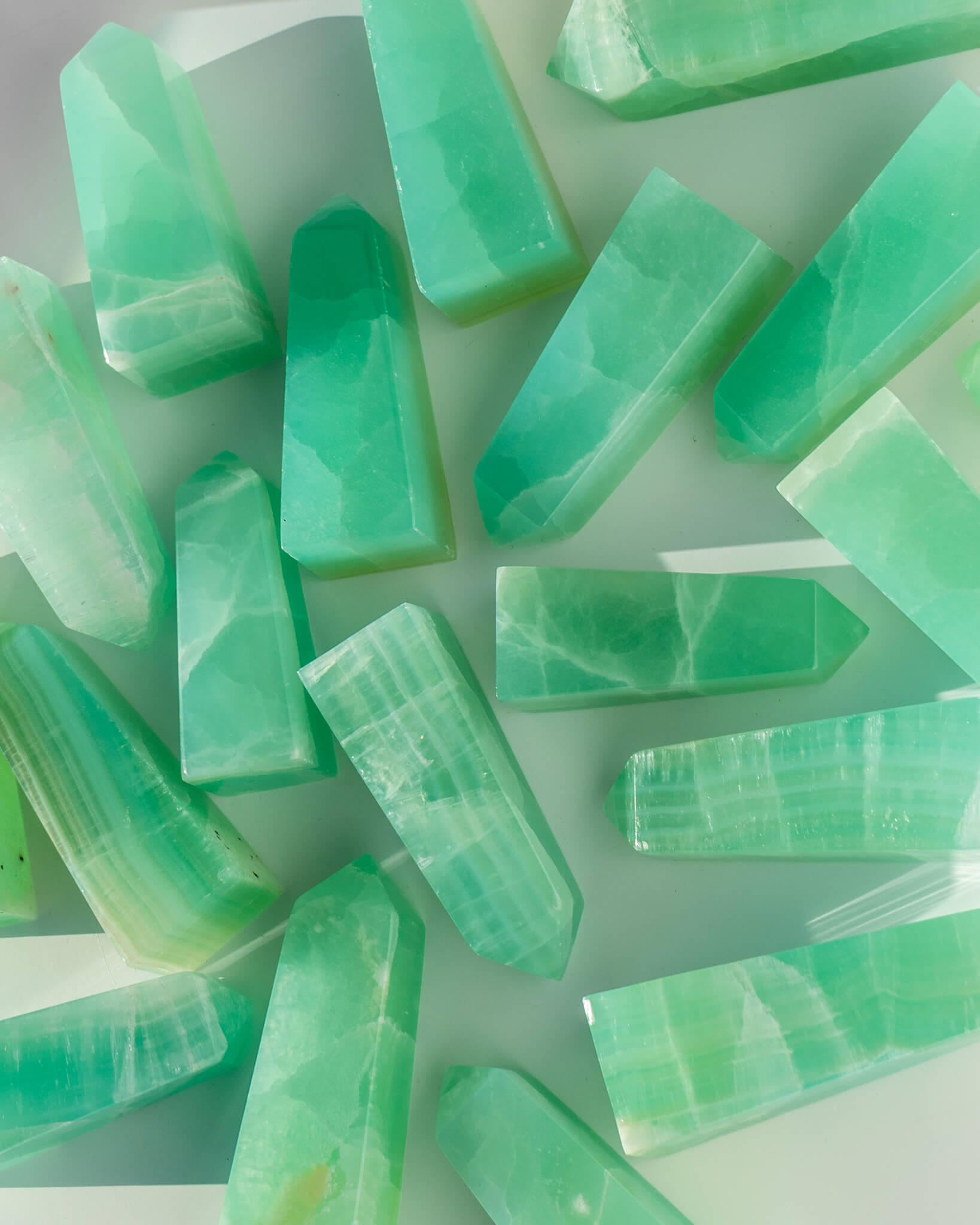 Pistachio Calcite Tower Healing Crystal