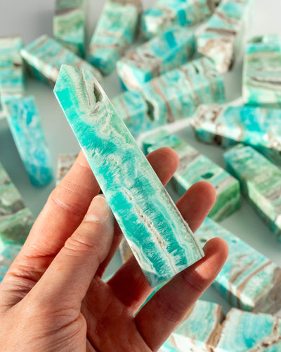 Blue Aragonite Tower Healing Crystal