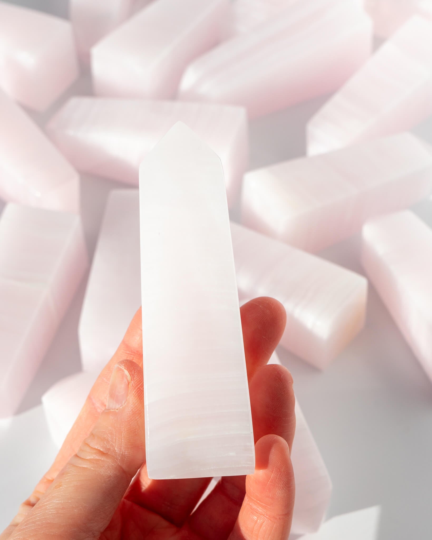 Mangano Calcite Tower Healing Crystal