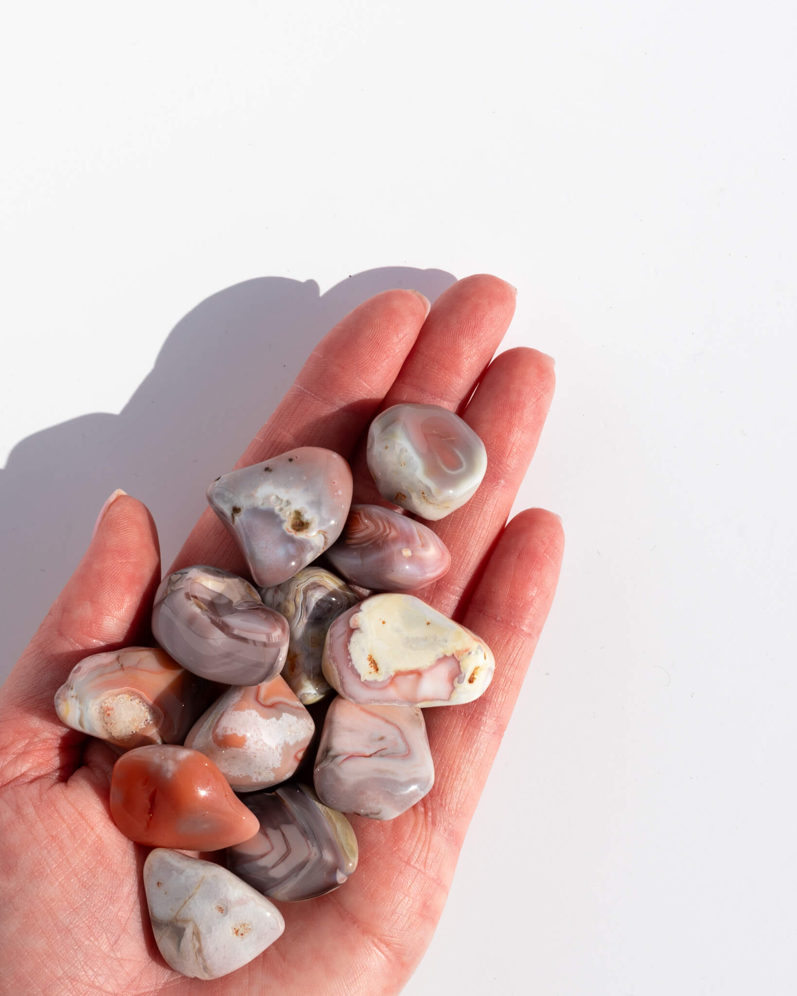 Pink Botswana Agate Tumble Stone Healing Crystal