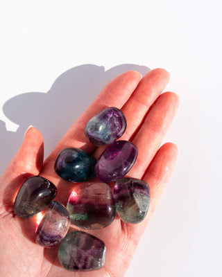 Rainbow Fluorite Tumble Stone Healing Crystal