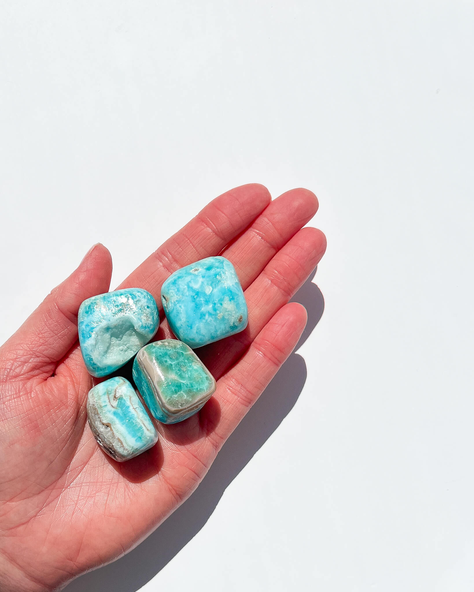 Blue Aragonite Tumble Stone Healing Crystal