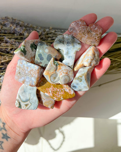 8th Vein Ocean Jasper Tumble Stone Healing Crystal