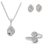 Herkimer Diamond Jewellery Silver Gift Set 925 Healing Crystal