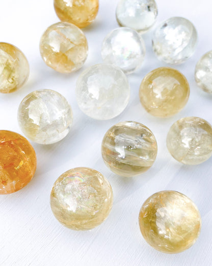 Optical Honey Calcite Sphere Healing Crystal