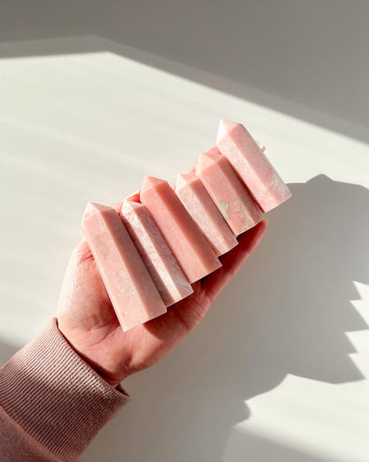 Pink Opal Point Healing Crystal