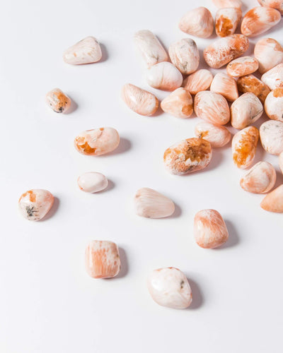 Pink Scolecite Tumbles - The Crystal Company