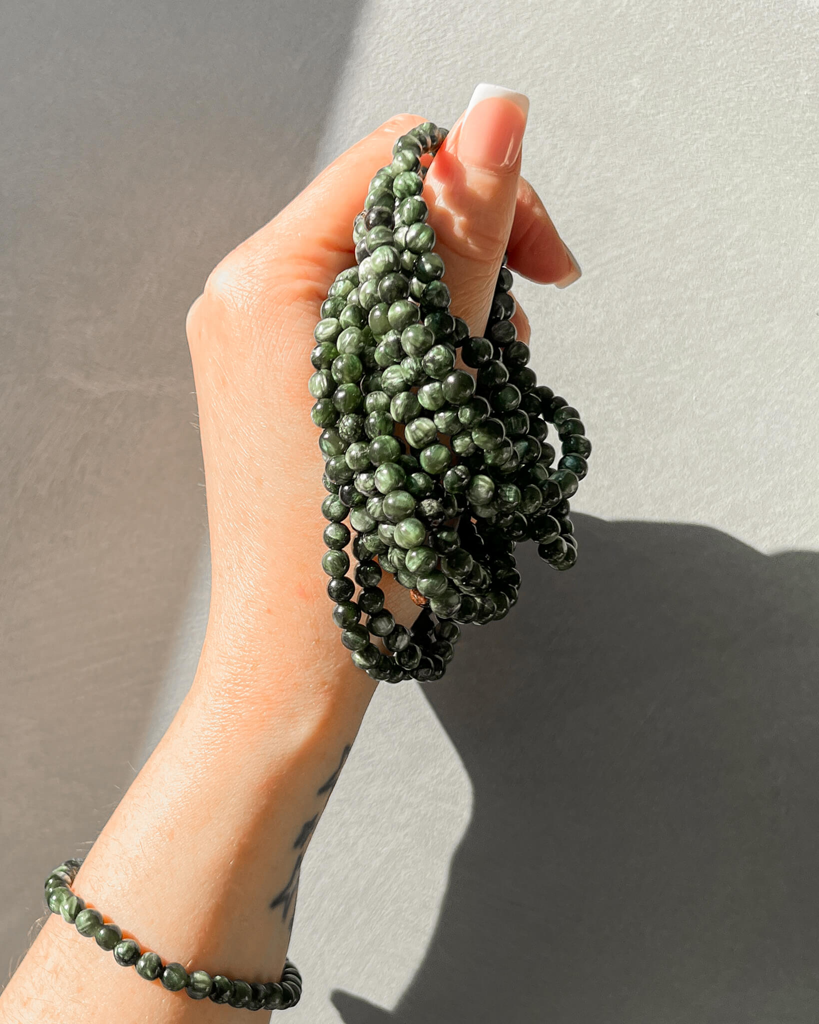Seraphinite 6mm Bracelet Healing Crystal