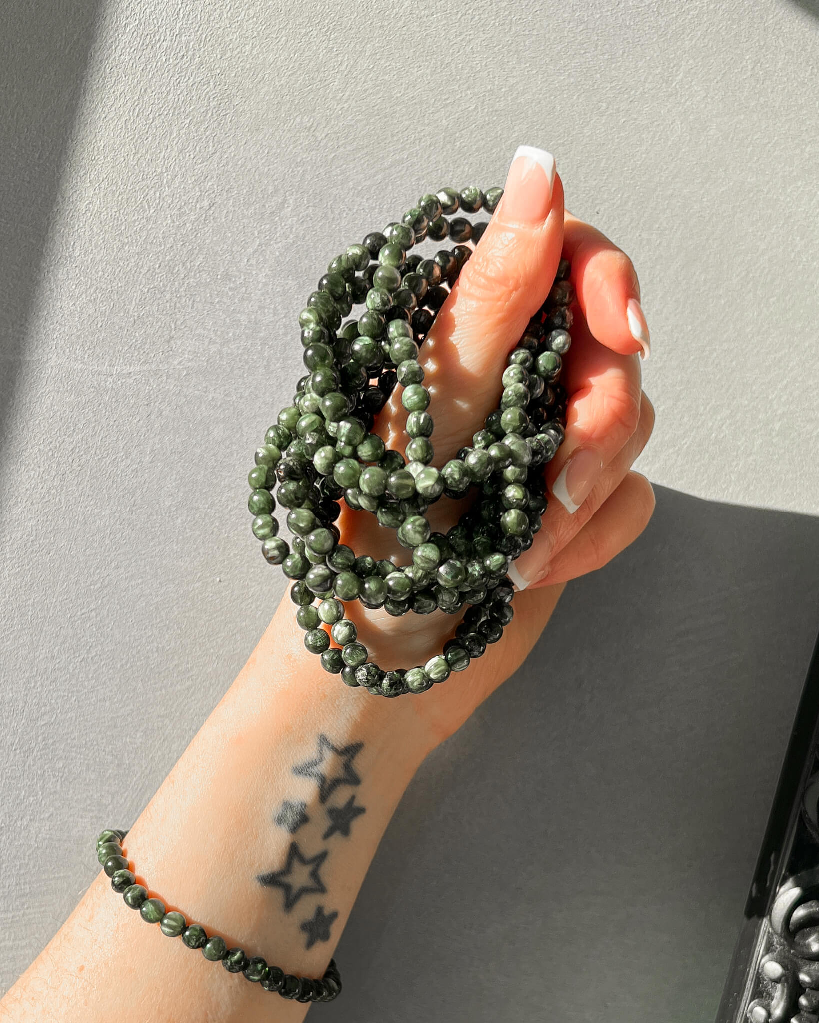 Seraphinite 6mm Bracelet Healing Crystal