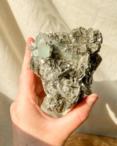 Aquamarine & Golden Mica Specimen - 209