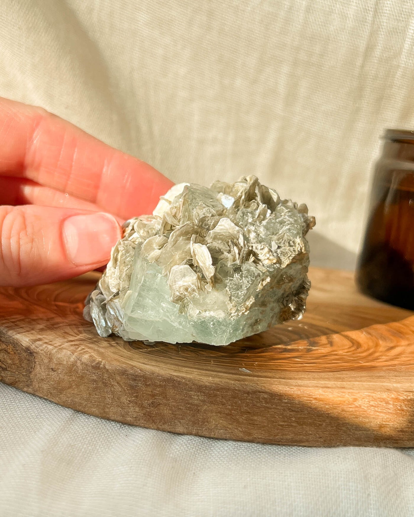 Aquamarine & Golden Mica Specimen - 71