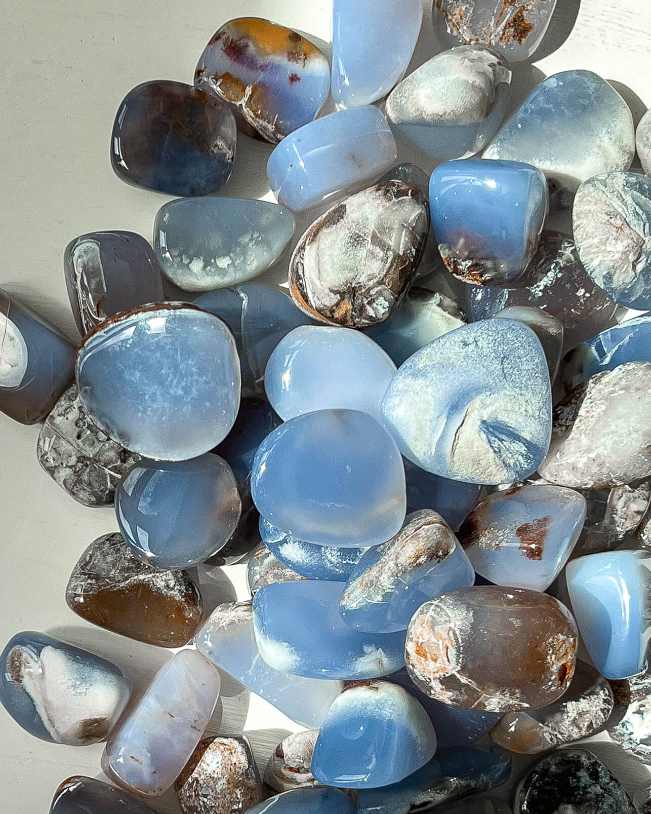 Blue Chalcedony Tumble Stone Healing Crystal