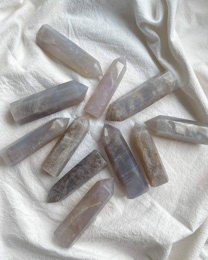 Blue Rose Quartz Points Healing Crystal