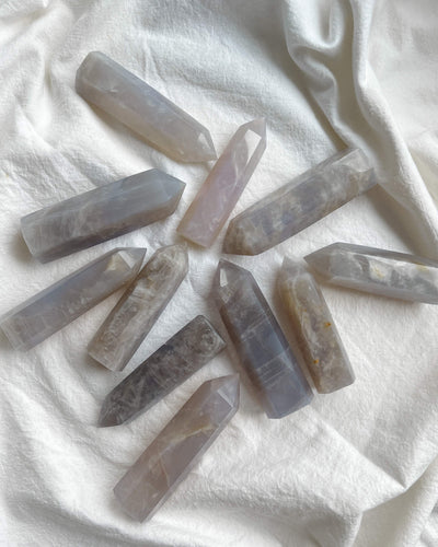Blue Rose Quartz Points