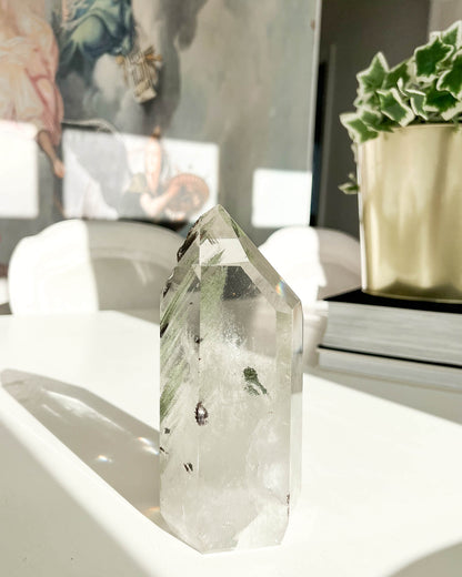 Quartz With Chlorite Tower Healing Crystal