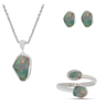 Ethiopian Opal Jewellery Silver Gift Set 925 Healing Crystal