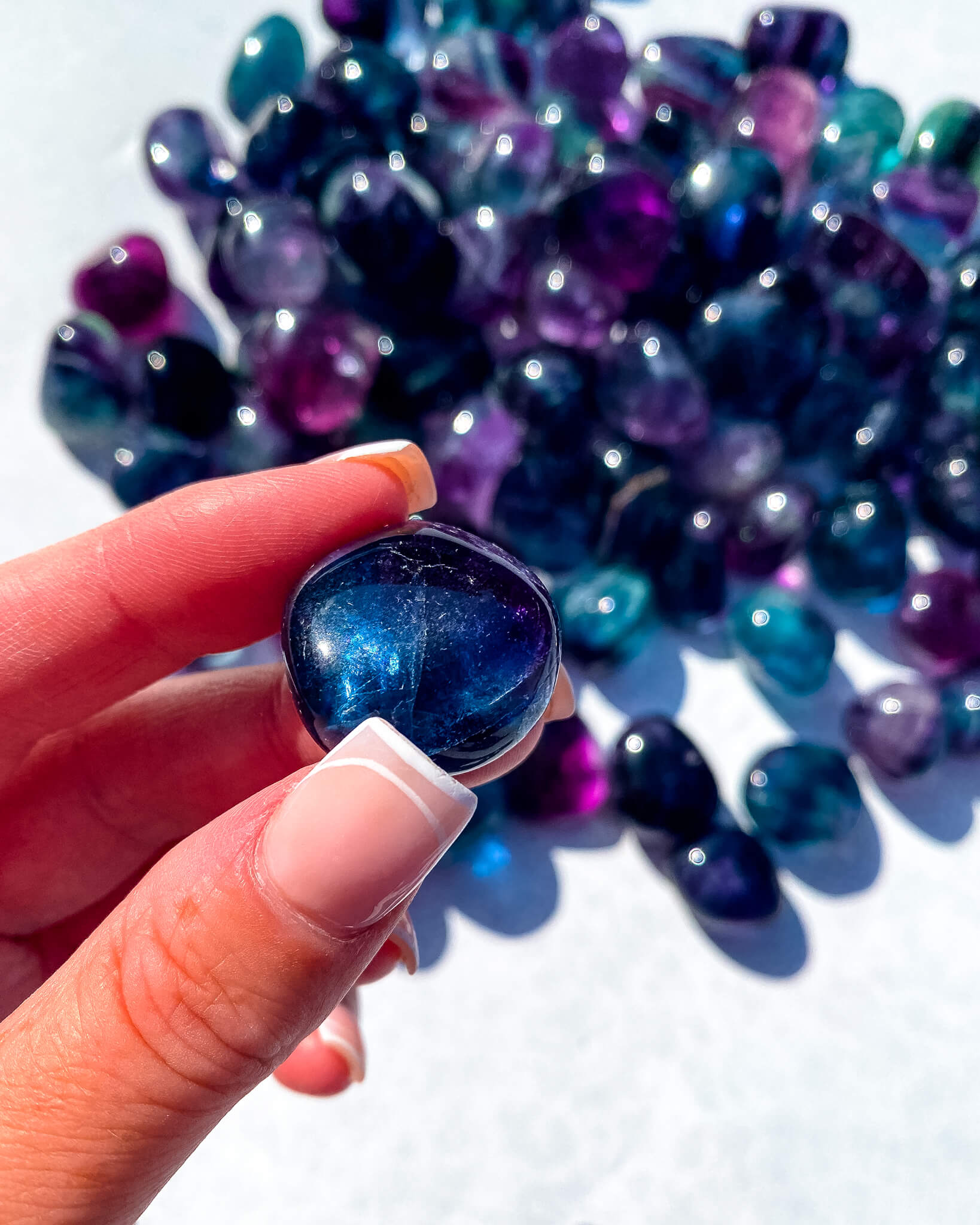 Rainbow Fluorite Tumble Stone Healing Crystal