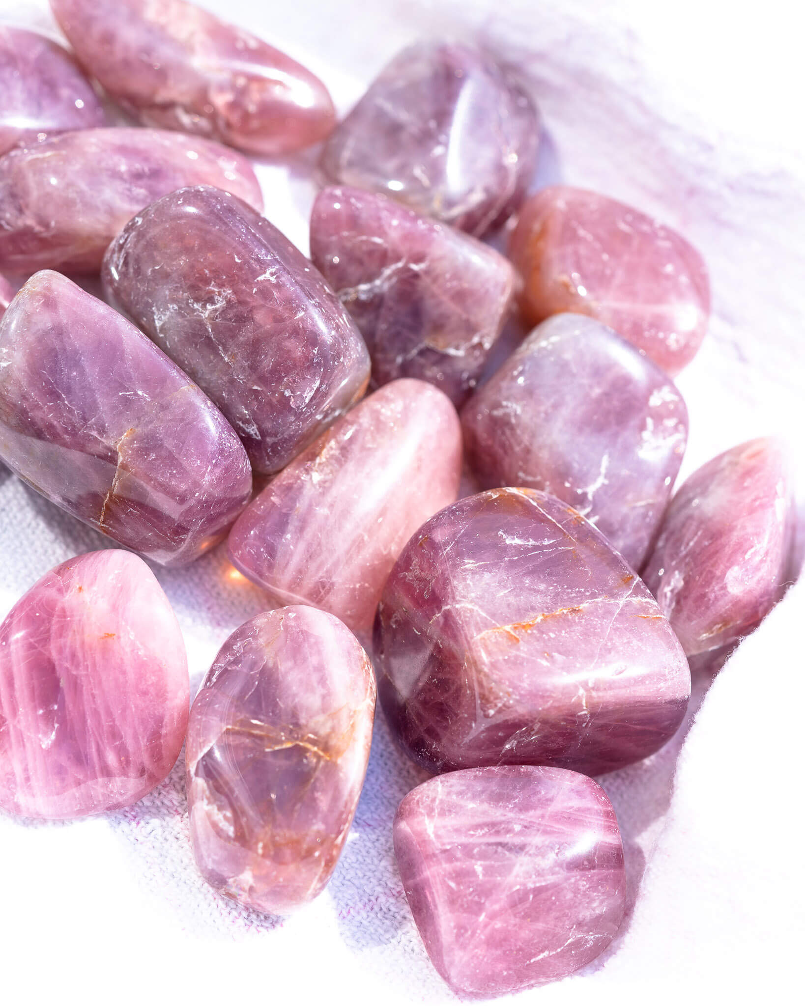 Lavender Rose Quartz Tumble Healing Crystal