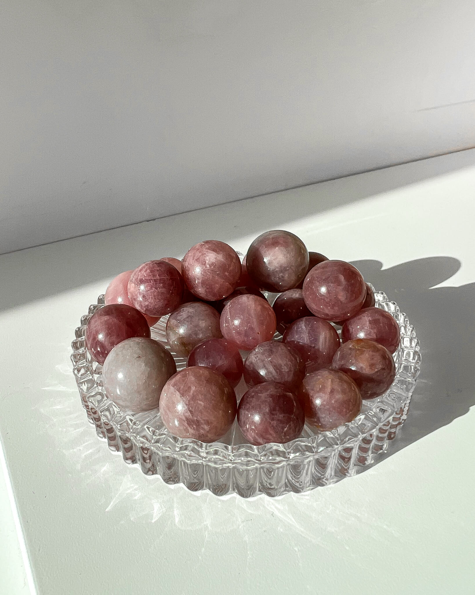 Lavender Rose Quartz Mini Spheres